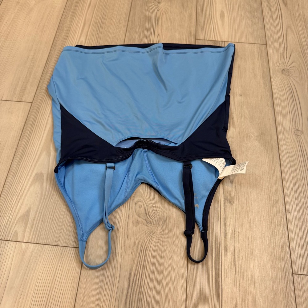 Nike Womens Colorblock Tankini Swim Top Navy Light Blue NESSF295 Size L - Picture 5 of 12